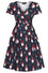Lady Vintage Lyra Mini Dress in Xmas Gnomes Print Christmas