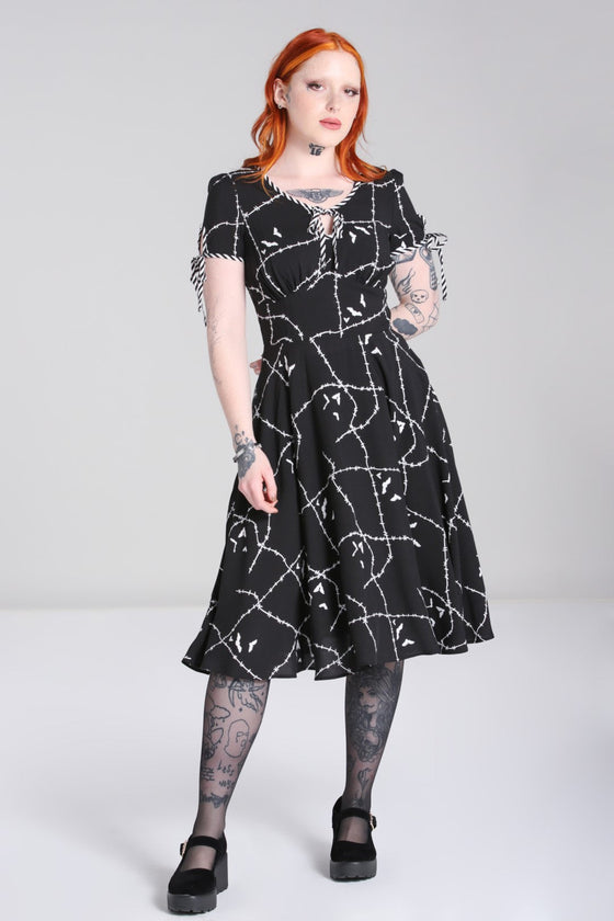 Hell Bunny Stitches Midi Dress Halloween Frankenstien