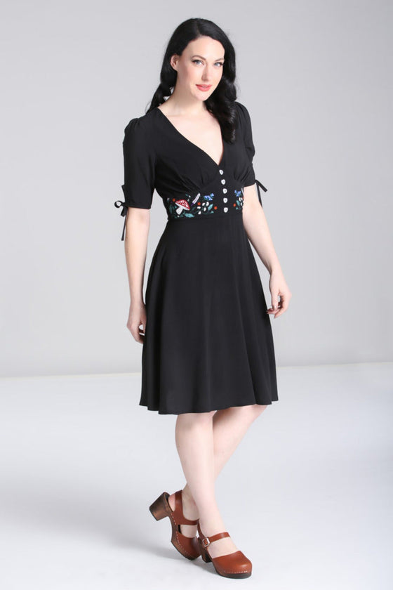 Hell Bunny Natura Dress Mushrooms
