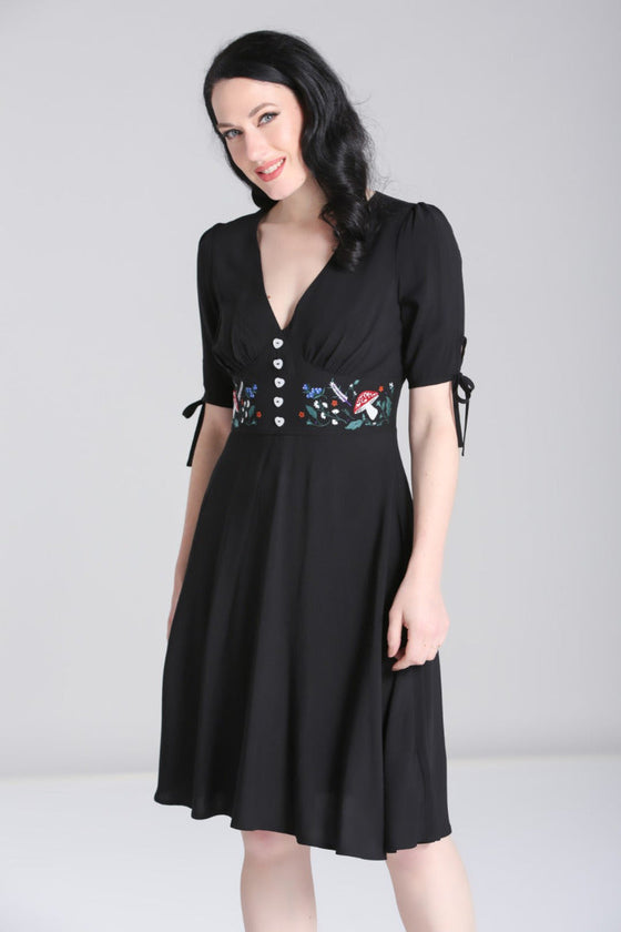 Hell Bunny Natura Dress Mushrooms