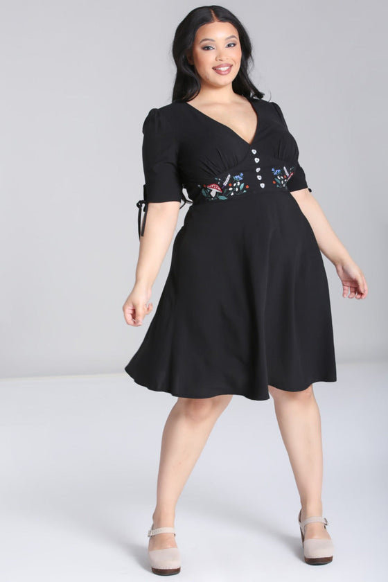 Hell Bunny Natura Dress Mushrooms