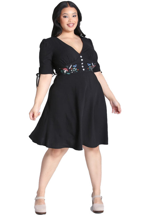 Hell Bunny Natura Dress Mushrooms