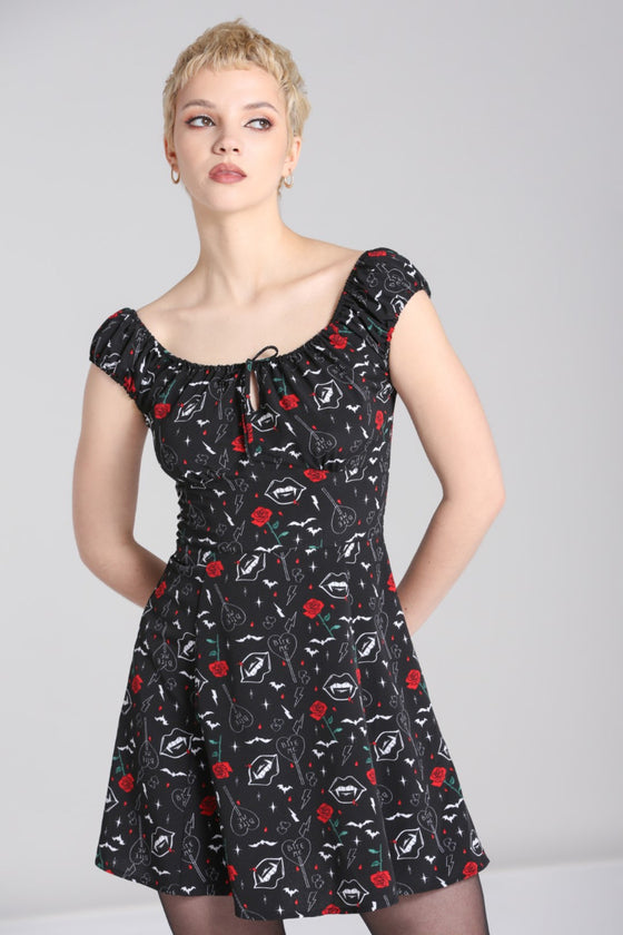 Hell Bunny Lilith Mini Dress Vampires Bats