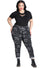 Hell Bunny Jack-O-Lantern Jeans in Black and Grey STRETCHY