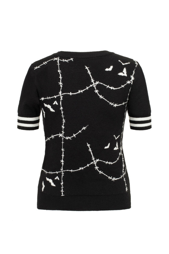 Hell Bunny Stitches Knitted Top Jumper Ghoulish