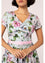 Hell Bunny Rina Dress Traditional Floral Print in Pastel Blue