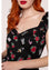 Hell Bunny Carlotta Midi Dress with Tattoo Inspired Print