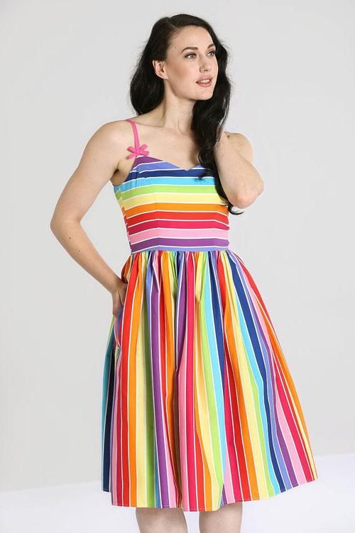 Hell Bunny Over The Rainbow 50's Dress