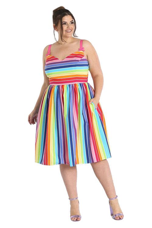 Hell Bunny Over The Rainbow 50's Dress