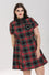 Hell Bunny Heather Mini Dress Tartan with Collar