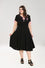 Hell Bunny Rosetta Dress Pink Embroidery and Ruffle Detailing