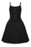 Hell Bunny Temptation Dress Snake Rose Embroidery Back Lacing Detail STRETCHY