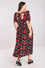 Hell Bunny Kate Heart Dress Maxi Funky Heart and Eye Print