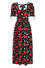 Hell Bunny Kate Heart Dress Maxi Funky Heart and Eye Print