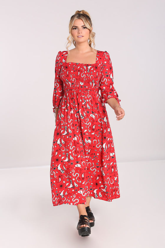 Hell Bunny Emmylou Maxi Dress Western Print