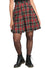 Hell Bunny Smith Skater Mid Skirt Black and Red Tartan