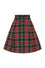Hell Bunny Smith Skater Mid Skirt Black and Red Tartan