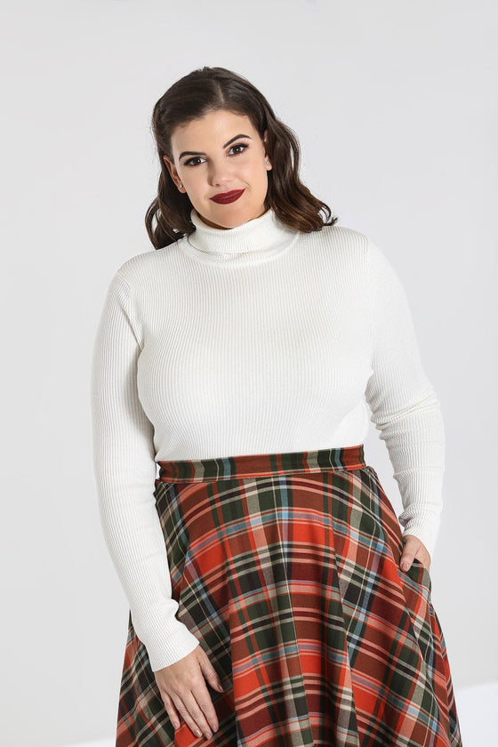 Hell Bunny Spiros Knitted Top in Ivory