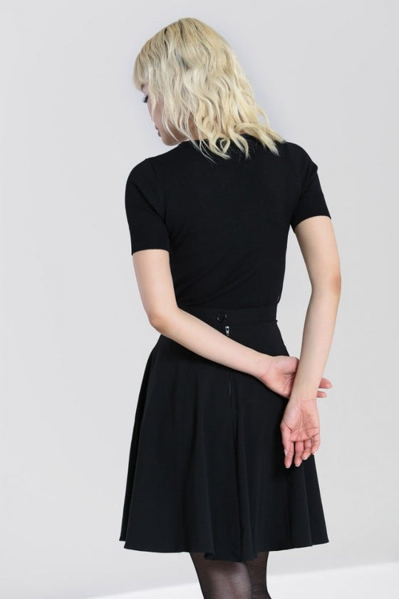 Hell Bunny Bat Knitted Top in Black