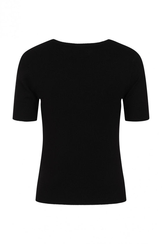 Hell Bunny Bat Knitted Top in Black