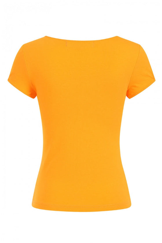 Hell Bunny Mia Top in Orange