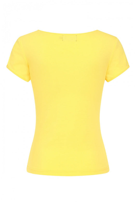Hell Bunny Mia Top in Yellow