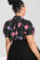 Hell Bunny Eloise Blouse Roses and Spiderwebs