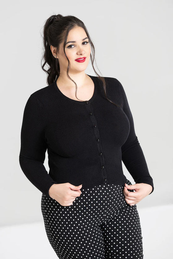 Hell Bunny Paloma Cardigan in Black
