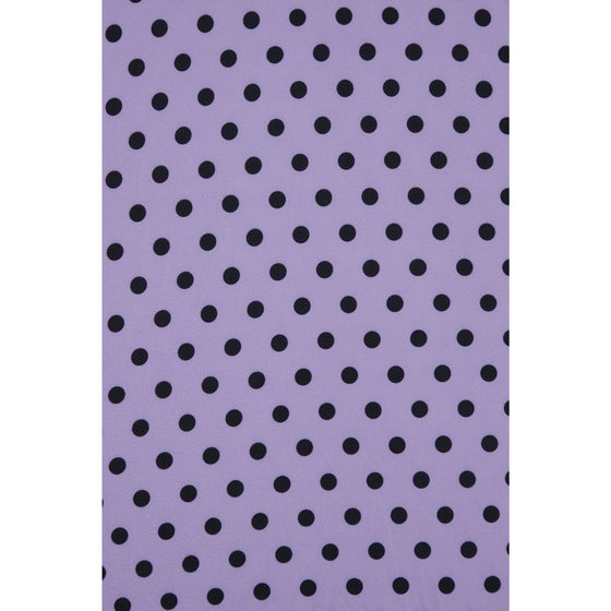 Dolly & Dotty Matilda Wrap Dress in Lavender and Black Polkadot