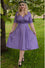 Dolly & Dotty Matilda Wrap Dress in Lavender and Black Polkadot