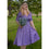 Dolly & Dotty Matilda Wrap Dress in Lavender and Black Polkadot