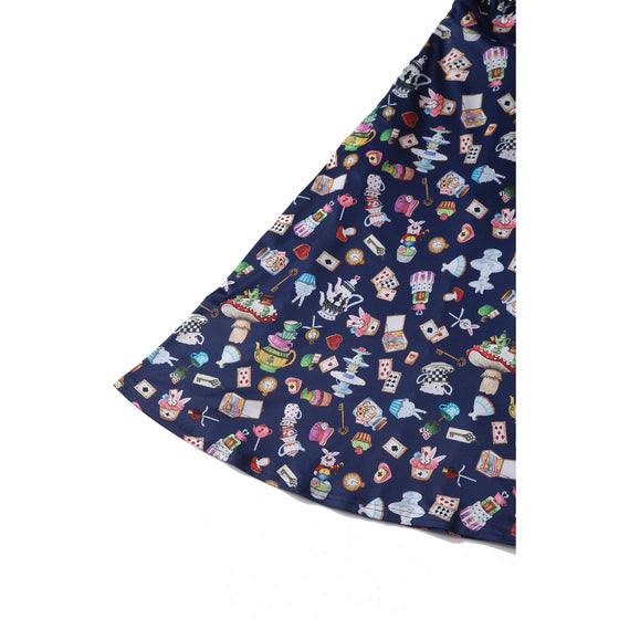 Dolly & Dotty Janice Dress in Wonderland Print So Alice