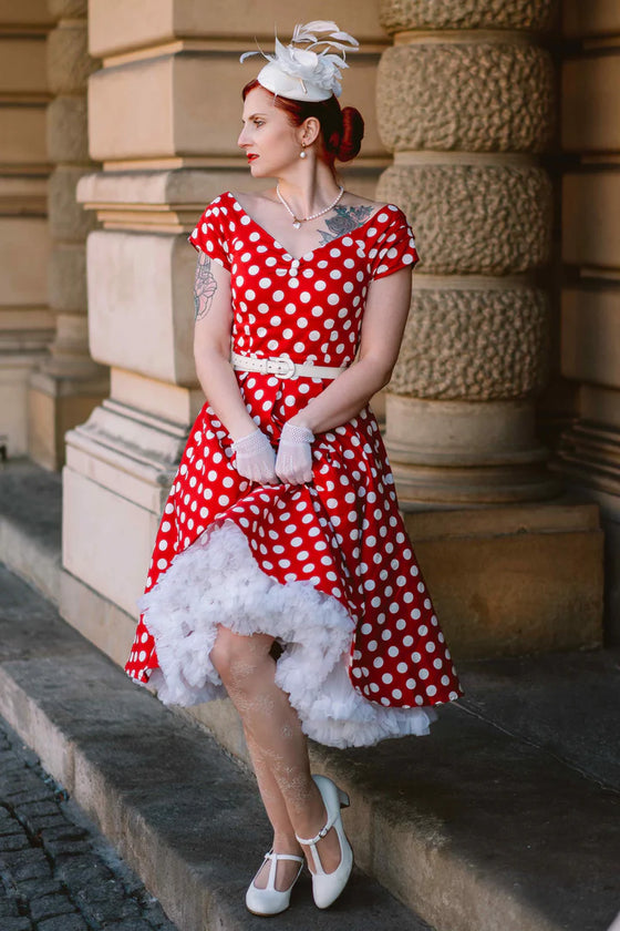 Dolly & Dotty Lily Swing Dress in Red and White Polka dot