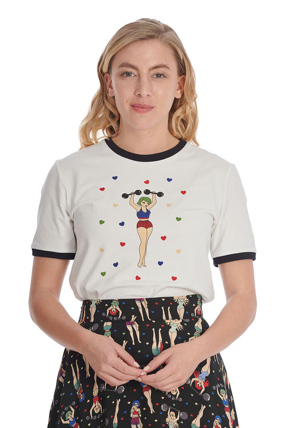 Banned Retro Power Up Strong Woman T-Shirt