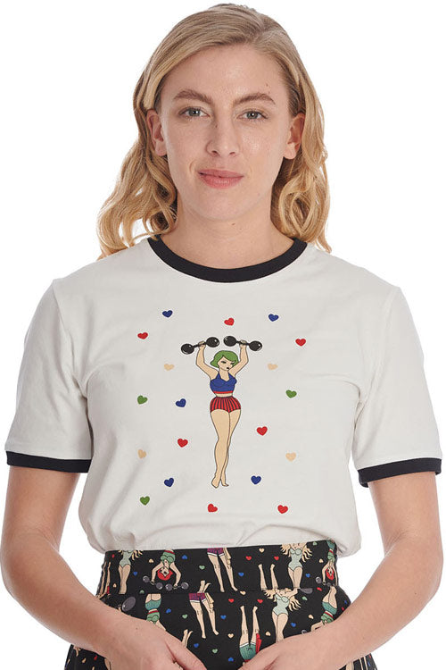 Banned Retro Power Up Strong Woman T-Shirt