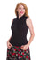 Banned Hey Jude Sleeveless Top in Black with Front Twist Feature