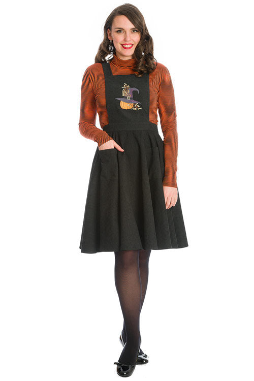 Banned Retro Pumpkin Spice Pinafore Dress