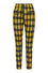 Banned Alternative Damien Stretch Skinny Trousers in Yellow Tartan