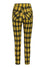 Banned Alternative Damien Stretch Skinny Trousers in Yellow Tartan