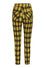 Banned Damien Stretch Skinny Trousers in Yellow Tartan