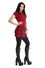 Banned Alternative Tartan Nights Mini Dress in Red Tartan