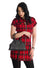 Banned Alternative Tartan Nights Mini Dress in Red Tartan