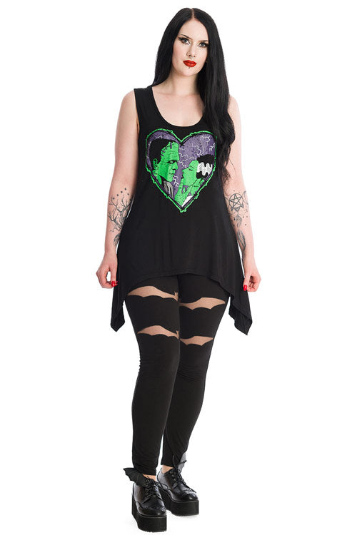 Banned Alternative Made for Each Other Asymmetric Hem Top with Back Cut Outs Frankie and Bride