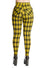 Banned Damien Stretch Skinny Trousers in Yellow Tartan