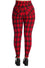 Banned Enchanted Stretch Skinny Trousers in Red Tartan