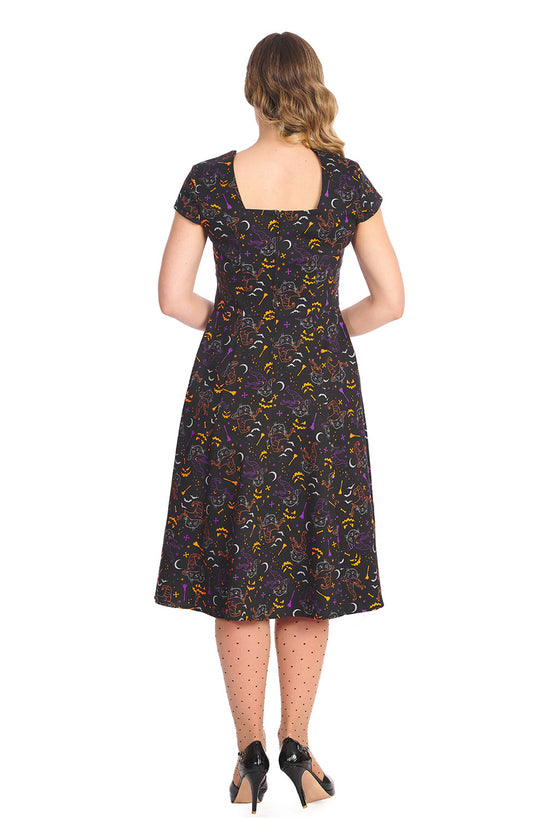 Banned Retro All Hallows Cat Swing Dress