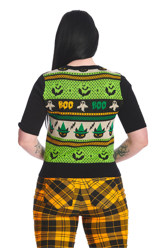 Banned Spooky Boo Top Jumper Halloween Cats