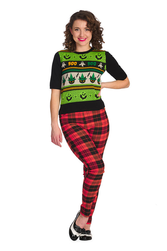 Banned Spooky Boo Top Jumper Halloween Cats