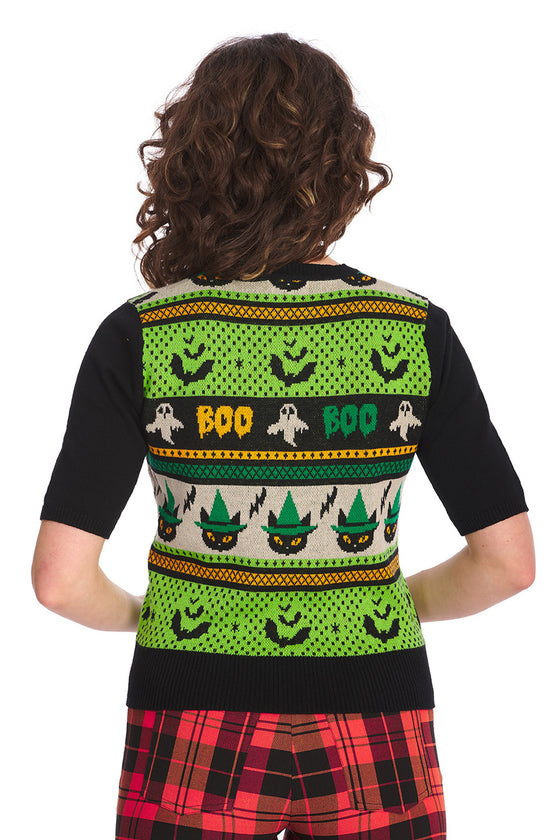 Banned Spooky Boo Top Jumper Halloween Cats