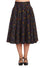 Banned All Hallows Cat Swing Skirt with Pockets Halloween